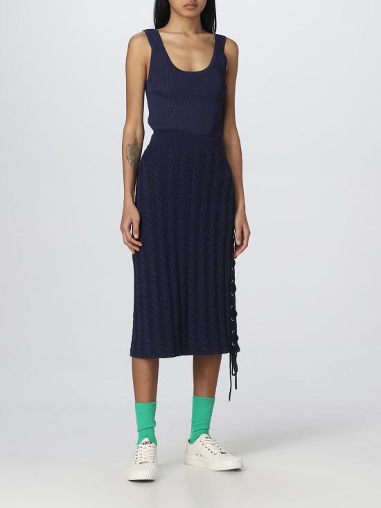  겐조 롱 스커트 FD52JU3513AB 77 Blue - KENZO