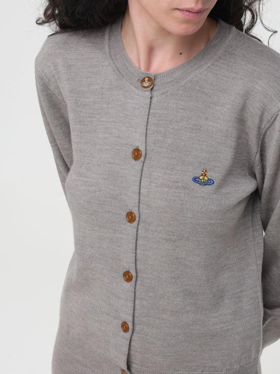  비비안웨스트우드 BEA 베아 니트 가디건 1803002PY0006 P407 Grey - VIVIENNE WESTWOOD