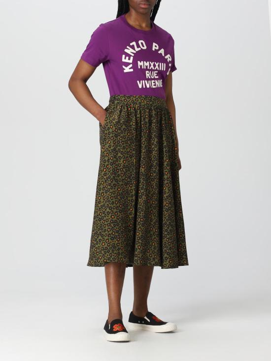  겐조 롱 스커트 FD52JU1999O3 50 Military - KENZO