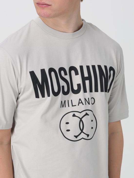 25FW 모스키노 반팔 티셔츠 07257041 1484 Grey - MOSCHINO
