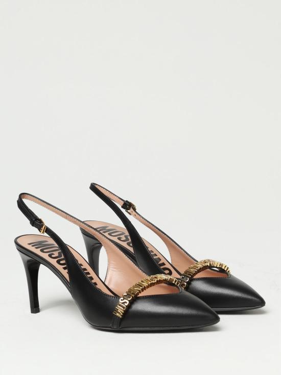 26SS 모스키노 뮬/슬리퍼 MA10047C1HMF0 000 Black - MOSCHINO
