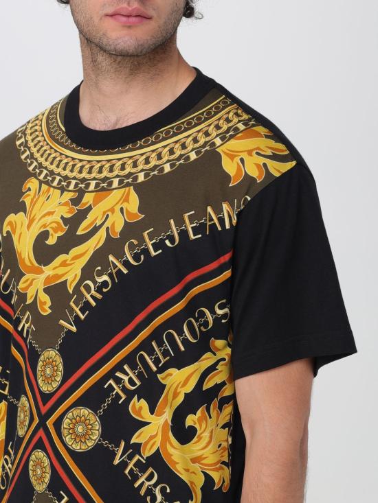  베르사체 반팔 티셔츠 75GAH6RF75UP601 899 Black - VERSACE