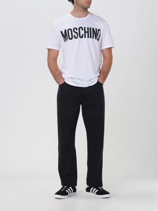 25FW 모스키노 반팔 티셔츠 07012041 1001 White - MOSCHINO