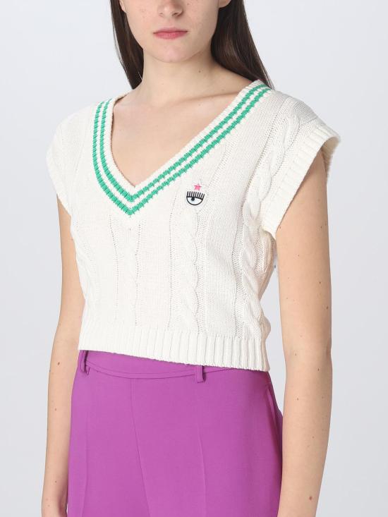  키아라 페라그니 베스트 74CBFM21CMH19 003 Yellow Cream - CHIARA FERRAGNI