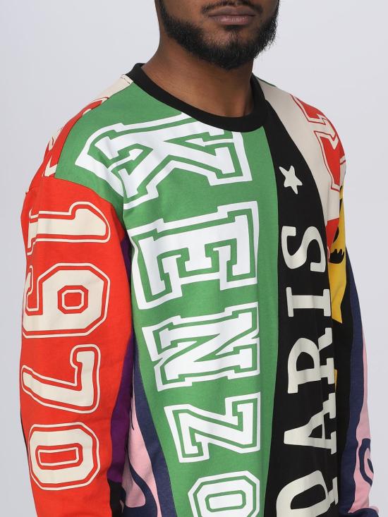  겐조 긴팔 티셔츠 FD55TS4484SY MU Red - KENZO