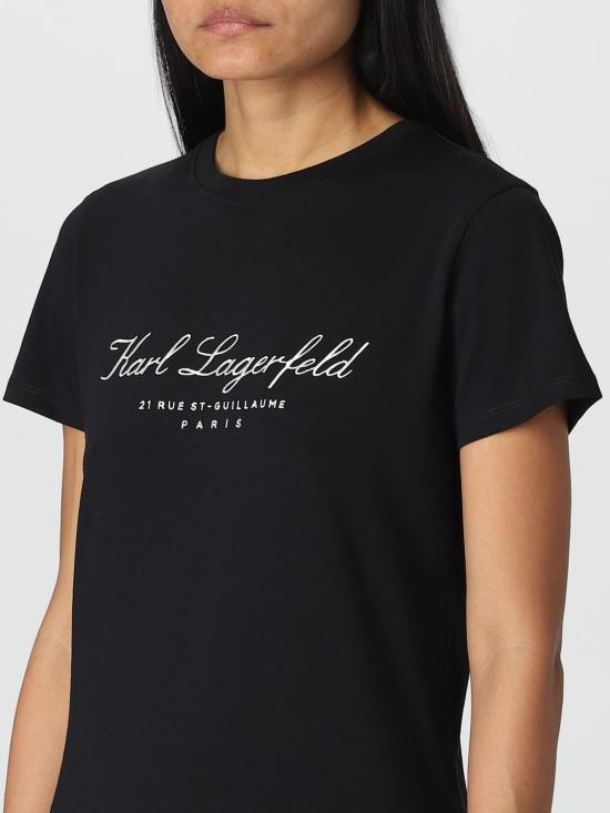 칼라거펠트 반팔 티셔츠 231W1701 999 Black - KARL LAGERFELD