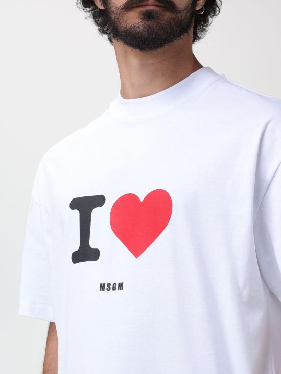  엠에스지엠 반팔 티셔츠 3540MM153237798 01 White - MSGM