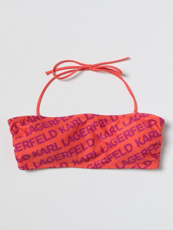  칼라거펠트 원피스 수영복 231W2209 754 Orange - KARL LAGERFELD