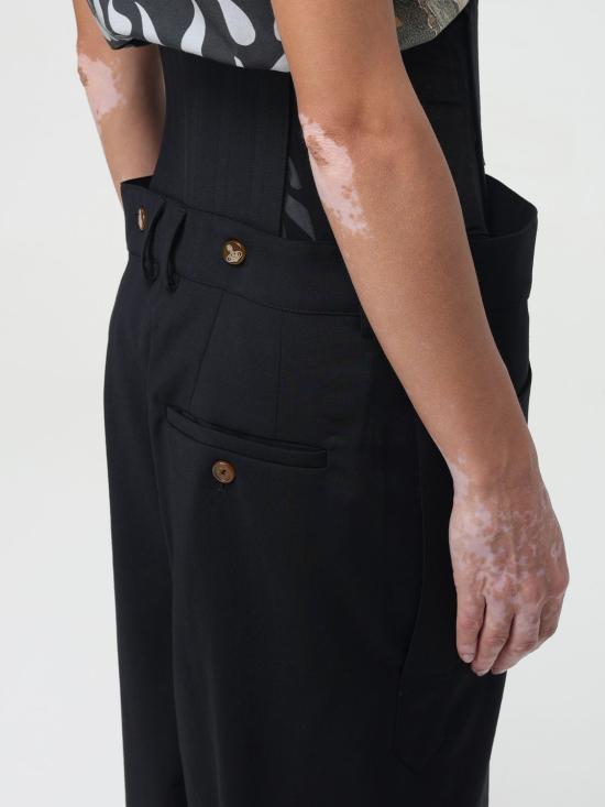  비비안웨스트우드 스트레이트 팬츠 1F01000EW00FJSW N401SW Black - VIVIENNE WESTWOOD