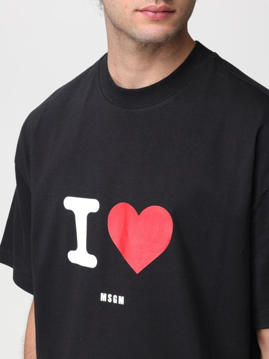  엠에스지엠 반팔 티셔츠 3540MM153237798 99 Black - MSGM