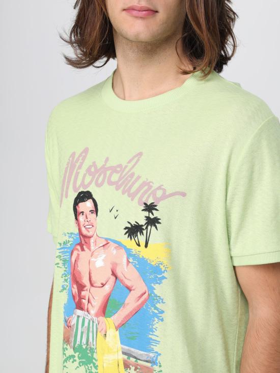  모스키노 반팔 티셔츠 07162045 3449 Green - MOSCHINO