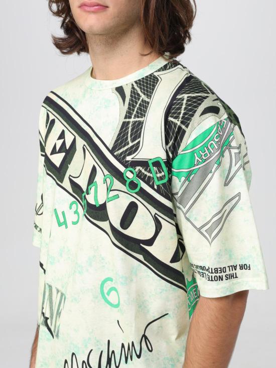  모스키노 반팔 티셔츠 07207040 1006 Multicolor - MOSCHINO