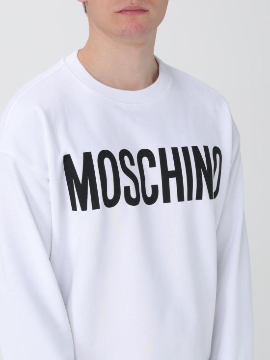 25FW 모스키노 긴팔 티셔츠 17015228 1001 White - MOSCHINO