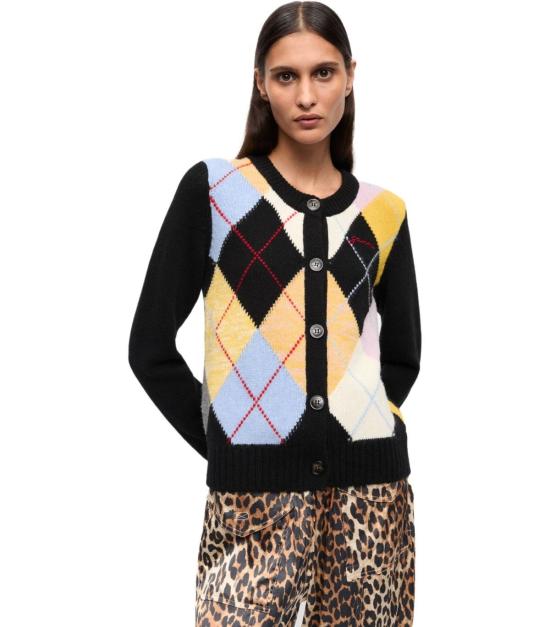 25SS 가니 가디건 K2380 999 M Black - GANNI