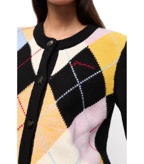 25SS 가니 가디건 K2380 999 M Black - GANNI