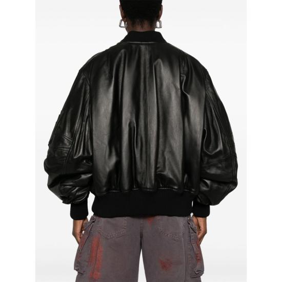 25SS 디 아티코 가죽 자켓 250WCB0004 LBT128AA 100 BLACK - THE ATTICO