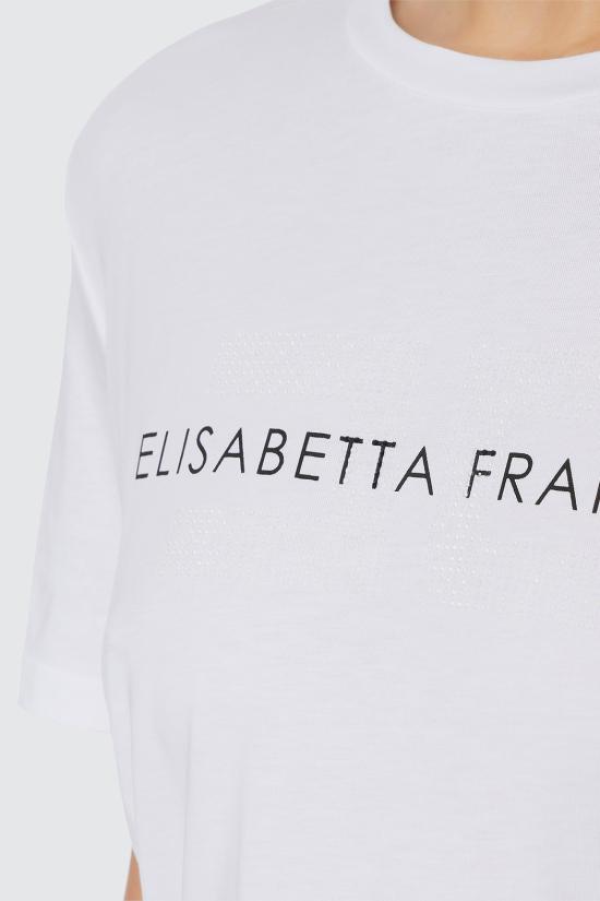 24FW 엘리자베타프랜치 반팔 티셔츠 MA00346E2 270 Gesso - ELISABETTA FRANCHI