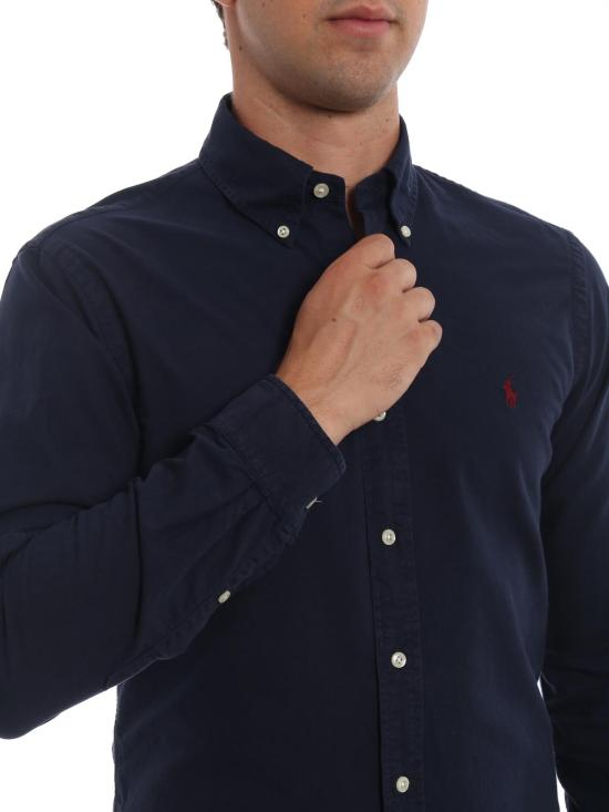  랄프 로렌 긴팔 셔츠 710723610003 Dark Blue - RALPH LAUREN