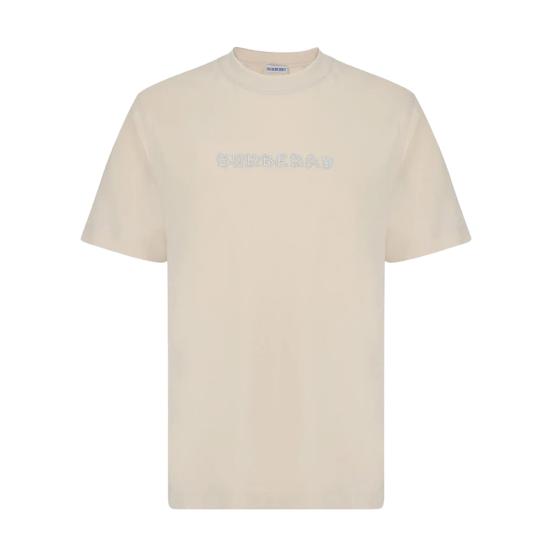  버버리 로고 디테일 코튼 반팔 티셔츠 8097874 C1409 TUNDRA