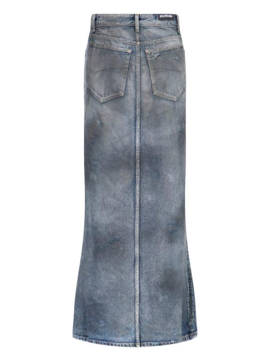  발렌시아가 롱 스커트 744975 TNW014974 BLUE - BALENCIAGA
