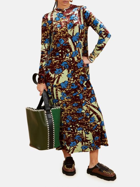 24FW 콜빌 롱 원피스 CVF24191PBY GRNBLU Green - COLVILLE