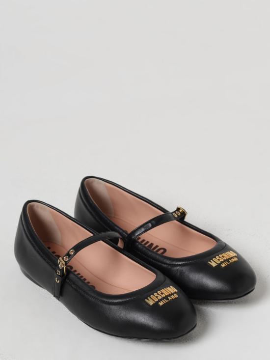 24FW 모스키노 플랫 슈즈 MA11040C1LC1L MAO Black - MOSCHINO