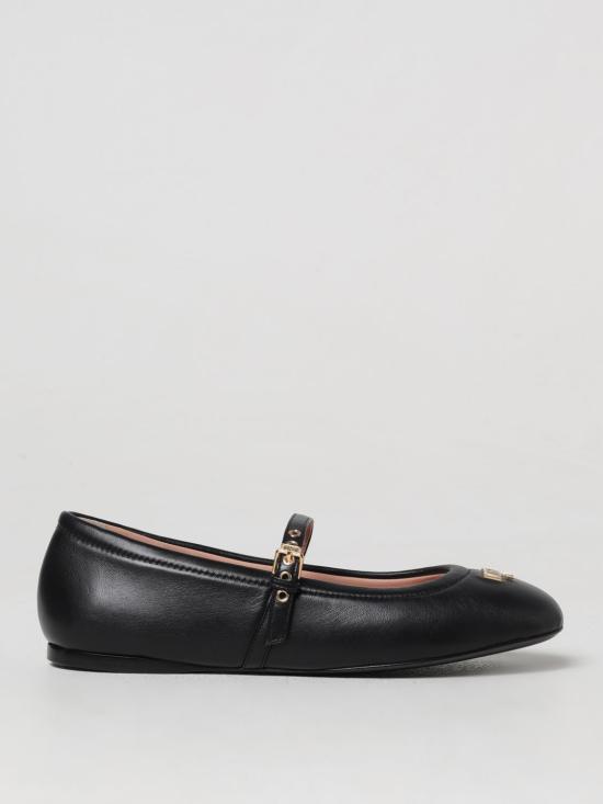 24FW 모스키노 플랫 슈즈 MA11040C1LC1L MAO Black