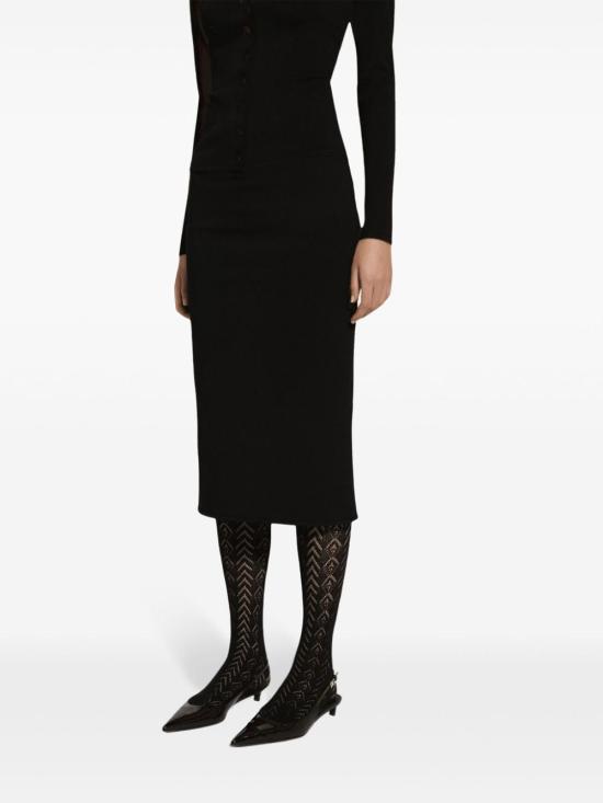 24FW 돌체앤가바나 롱 스커트 FXO10T BLACK - DOLCE & GABBANA