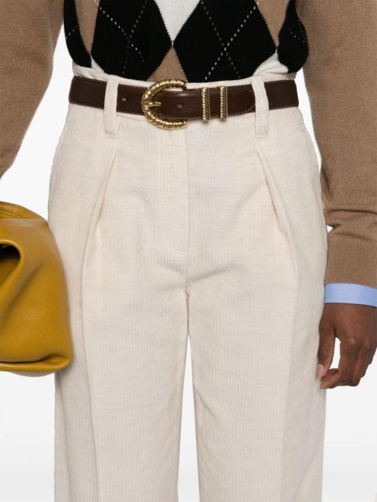  브루넬로 쿠치넬리 스트레이트 팬츠 MP576P8562 IVORY - BRUNELLO CUCINELLI