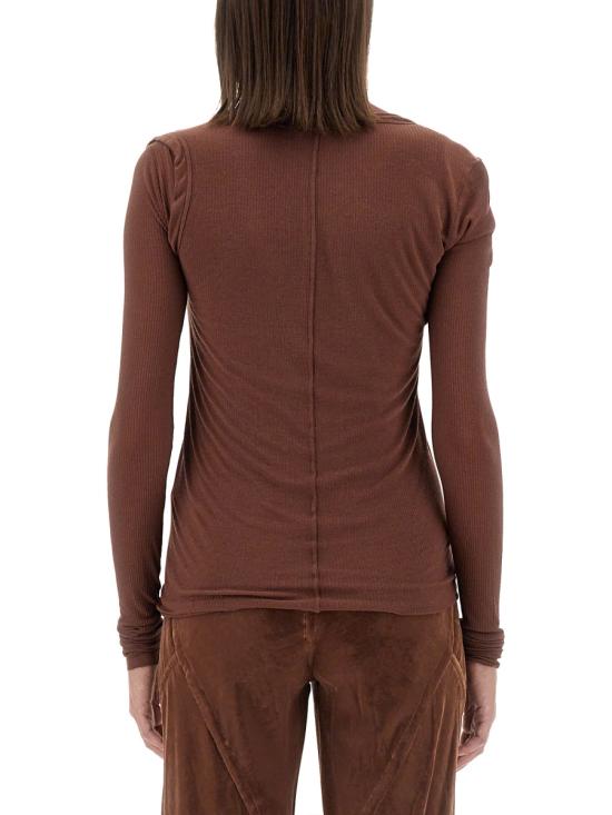24FW 릭 오웬스 반팔 티셔츠 RP02D3221 BROWN - RICK OWENS