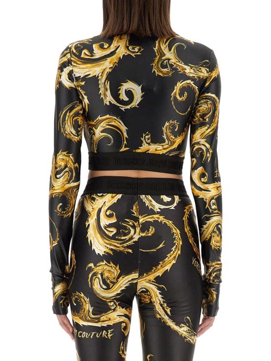 24FW 베르사체 반팔 티셔츠 77HAH218 BLACK - VERSACE