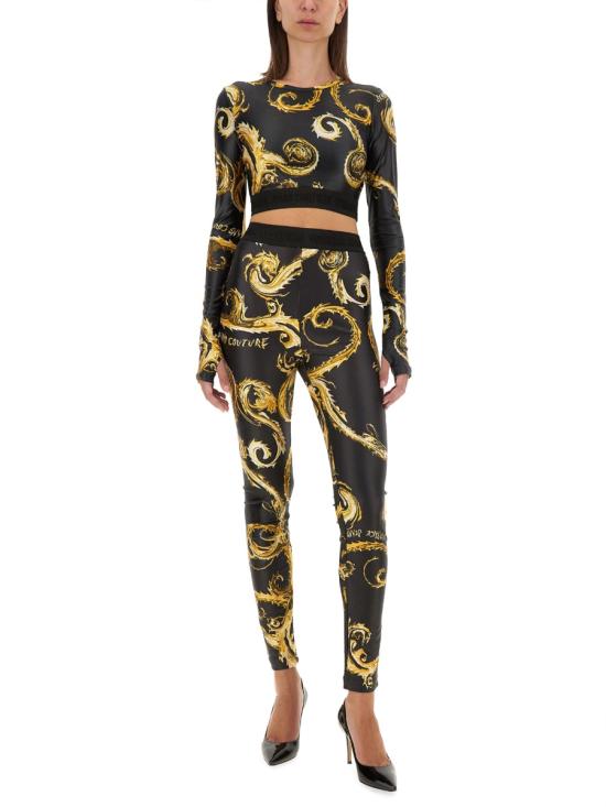 24FW 베르사체 반팔 티셔츠 77HAH218 BLACK - VERSACE