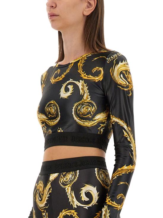 24FW 베르사체 반팔 티셔츠 77HAH218 BLACK - VERSACE