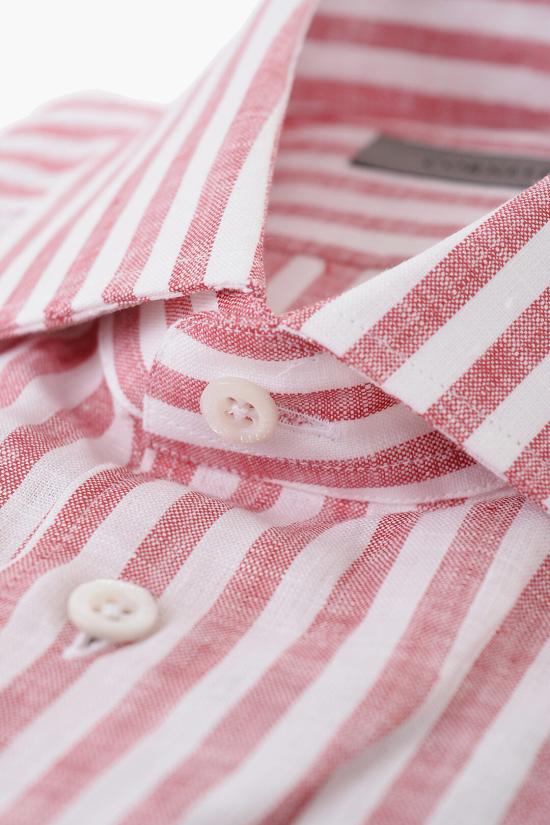  꼬르넬리아니 긴팔 셔츠 85P100 0111617 045 Bianco Rosso - CORNELIANI