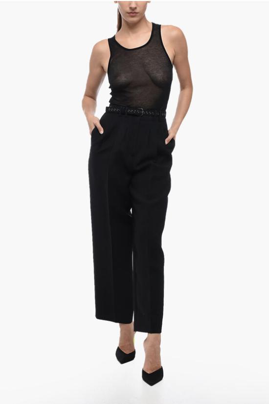  크리스챤디올 스트레이트 팬츠 241P04A 1166 9000 Black - DIOR