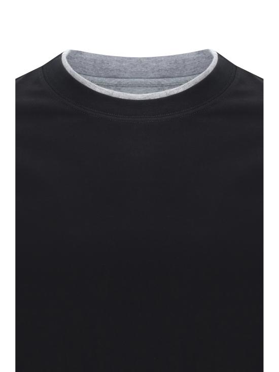 26SS 브루넬로 쿠치넬리 반팔 티셔츠 M0B137427 CCB75 BLACK - BRUNELLO CUCINELLI