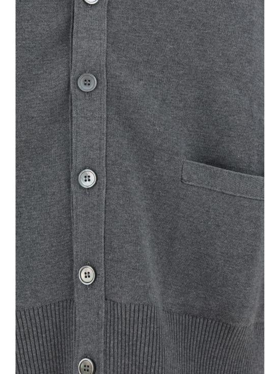 26SS 톰브라운 코튼 밀라노 스티치 4바 V넥 가디건 MKC171A00219 035 - THOM BROWNE