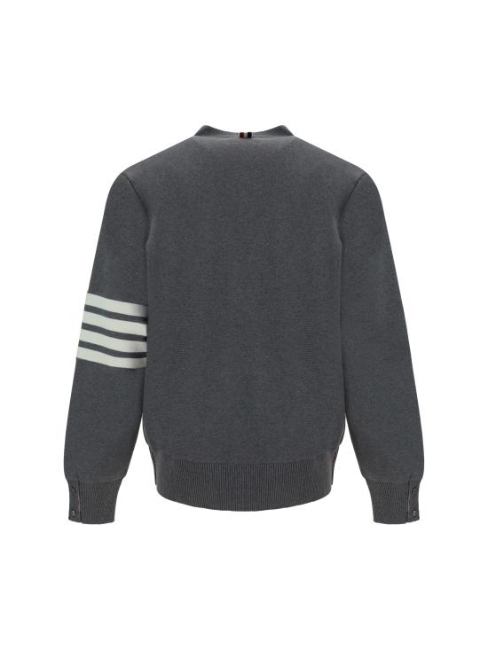 26SS 톰브라운 코튼 밀라노 스티치 4바 V넥 가디건 MKC171A00219 035 - THOM BROWNE