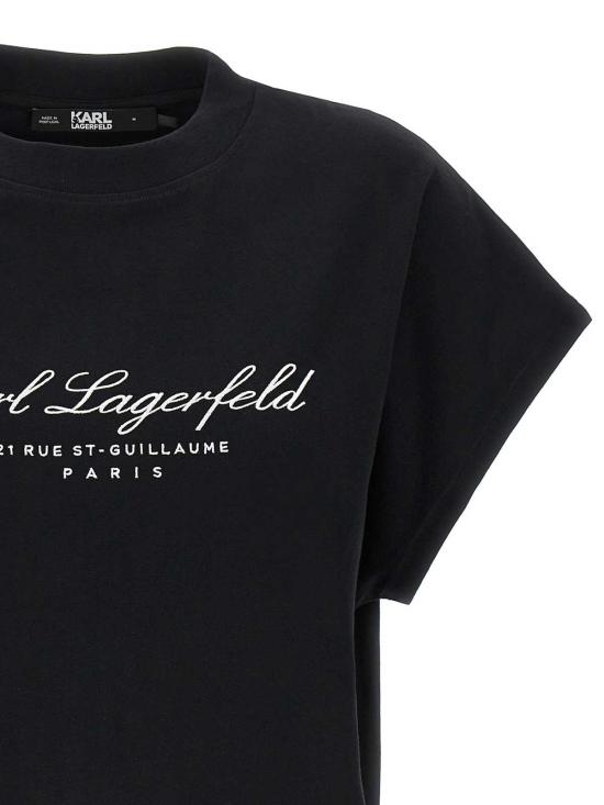 25FW 칼라거펠트 반팔 티셔츠 235W1705999 Black - KARL LAGERFELD