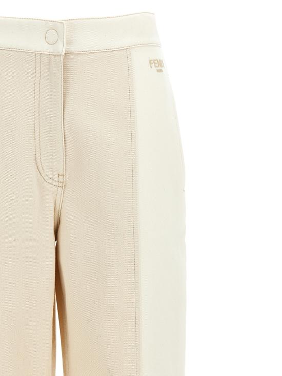 24FW 펜디 데님 팬츠 FLP852AT20F08QQ White - FENDI