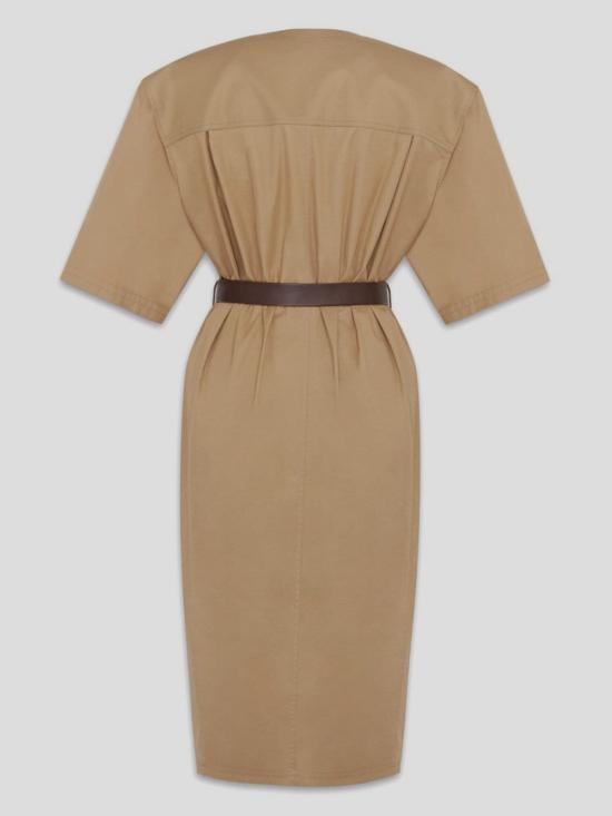 24FW 생로랑 미디 원피스 790089 Y3A992611 Beigefonce - SAINT LAURENT