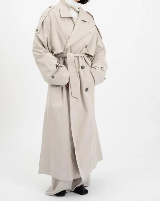 24FW BLACK PALMS 트렌치 코트 CORI GREIGE