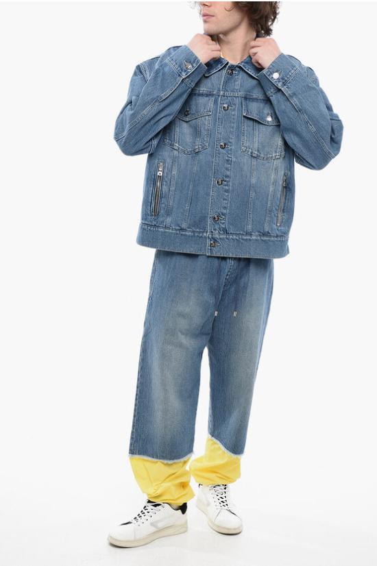  발망 데님 자켓 YH3TC145DB94 6FF Blue - BALMAIN