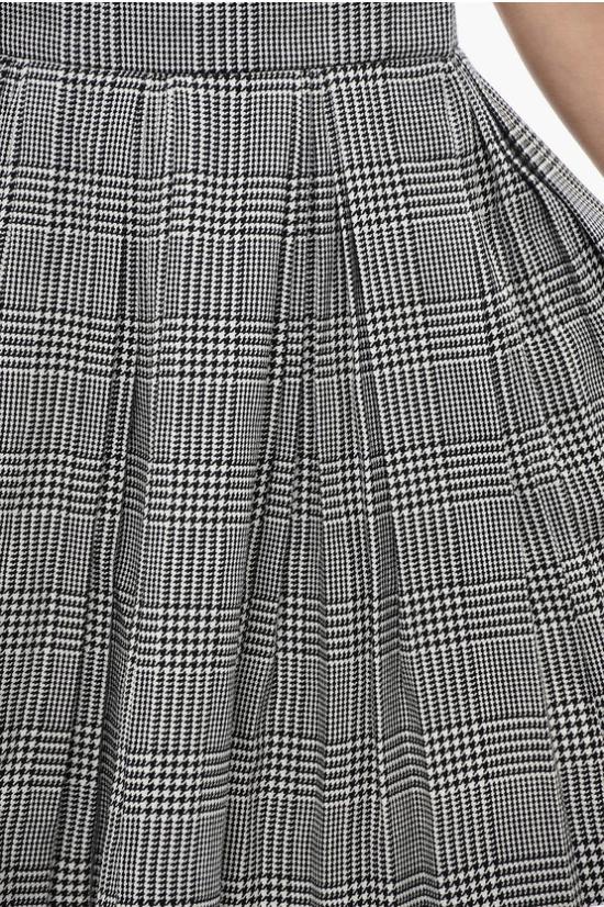  발망 숏 스커트 WF1LB281W131 GAB Black White - BALMAIN