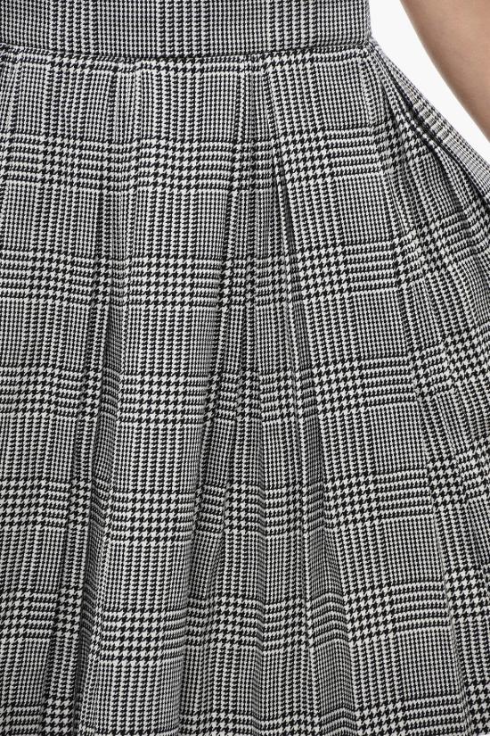  발망 숏 스커트 WF1LB281W131 GAB Black White - BALMAIN