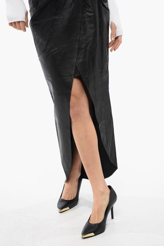  발망 롱 스커트 XF1LD130LB27 0PA Black - BALMAIN