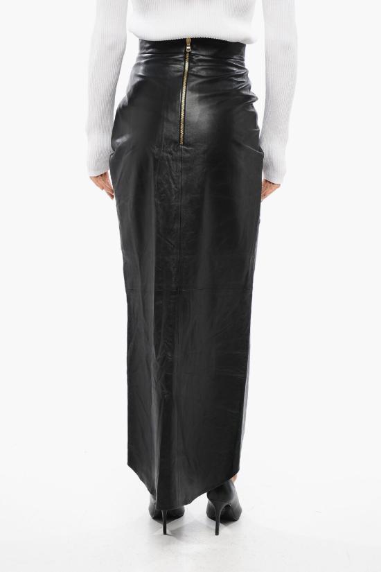  발망 롱 스커트 XF1LD130LB27 0PA Black - BALMAIN