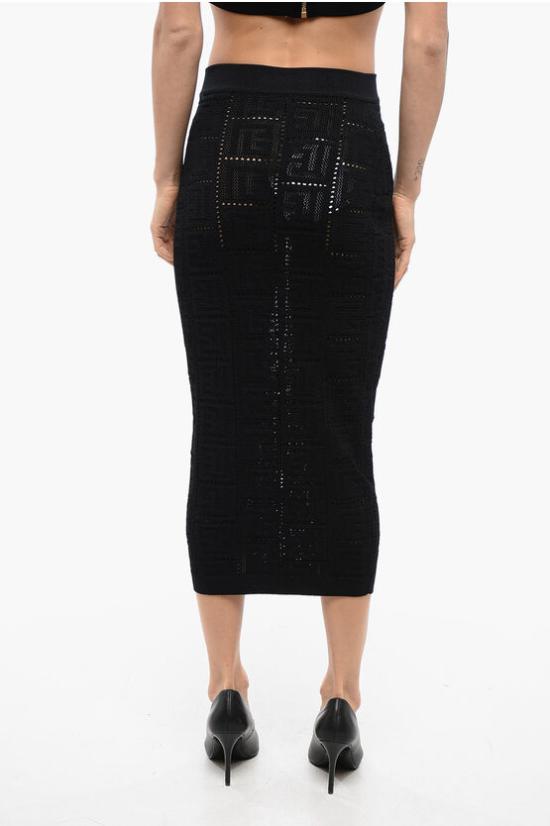  발망 스커트 XF1LD041KB16 0PA Black - BALMAIN