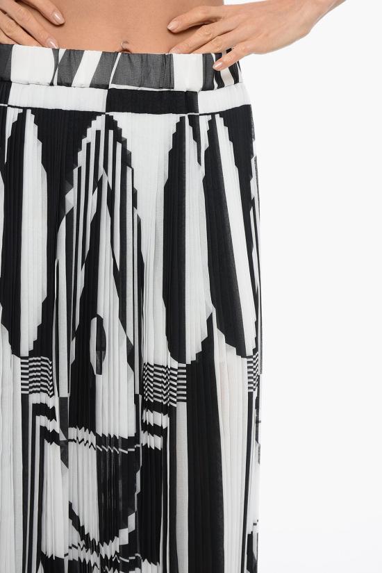  발망 롱 스커트 TF04477I474 EAB Black White - BALMAIN