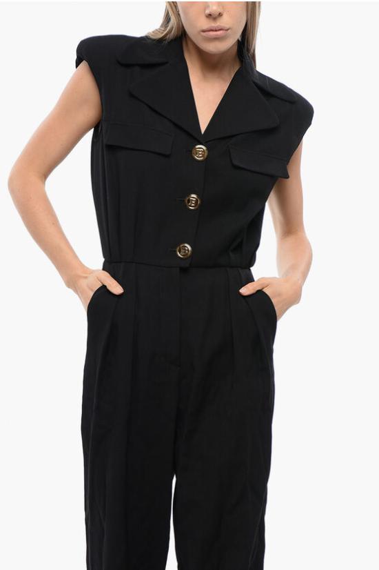  발망 점프수트 XF1PW060WB05 0PA Black - BALMAIN